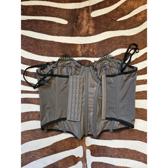 Urban Outfitters Out From Under Modern Love Lace Corset Black Nude Size M - Picture 3 of 4